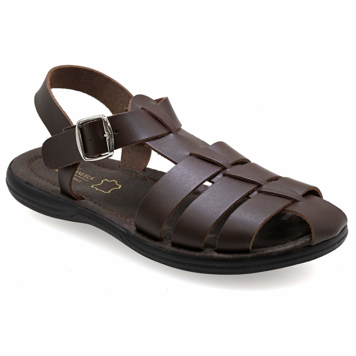 Michael - Closed Toe Leather Fisherman Sandal