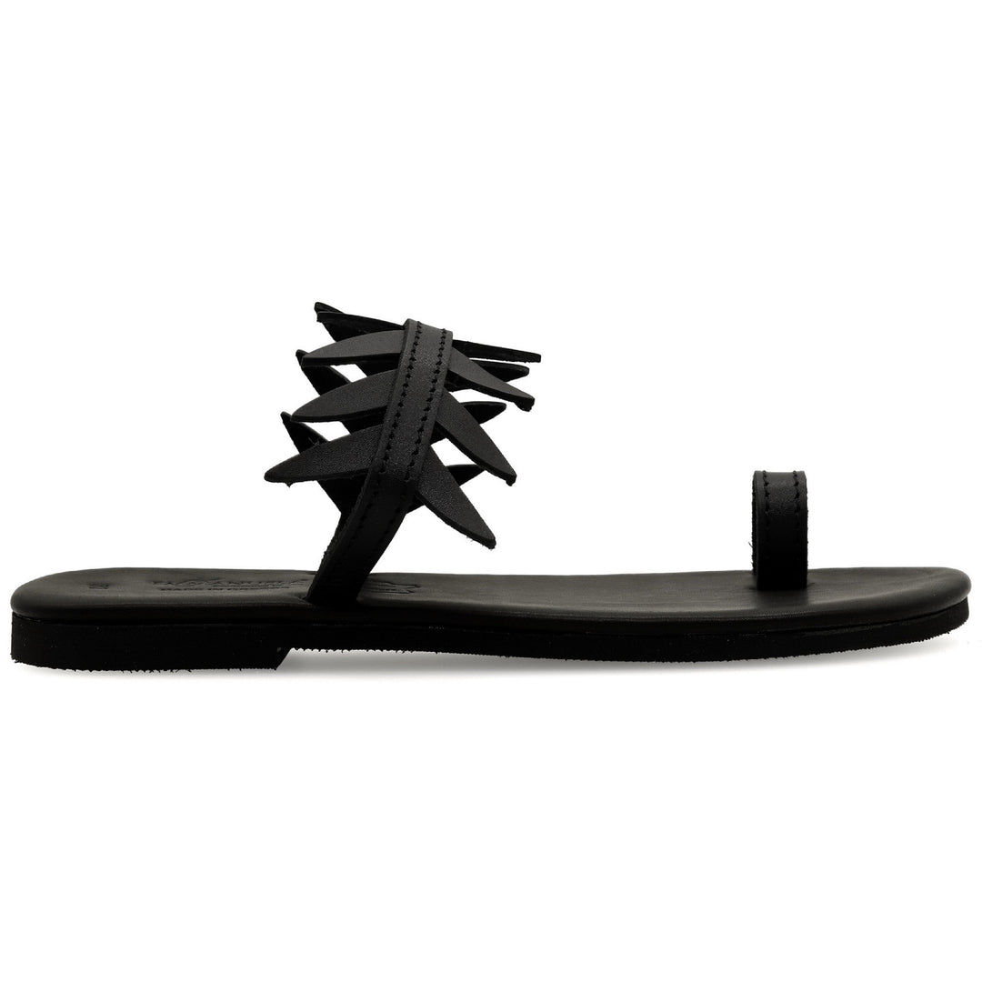 Sandalen Hausschuhe mit weicher Sohle und Olivenblättern "Arsinoe"