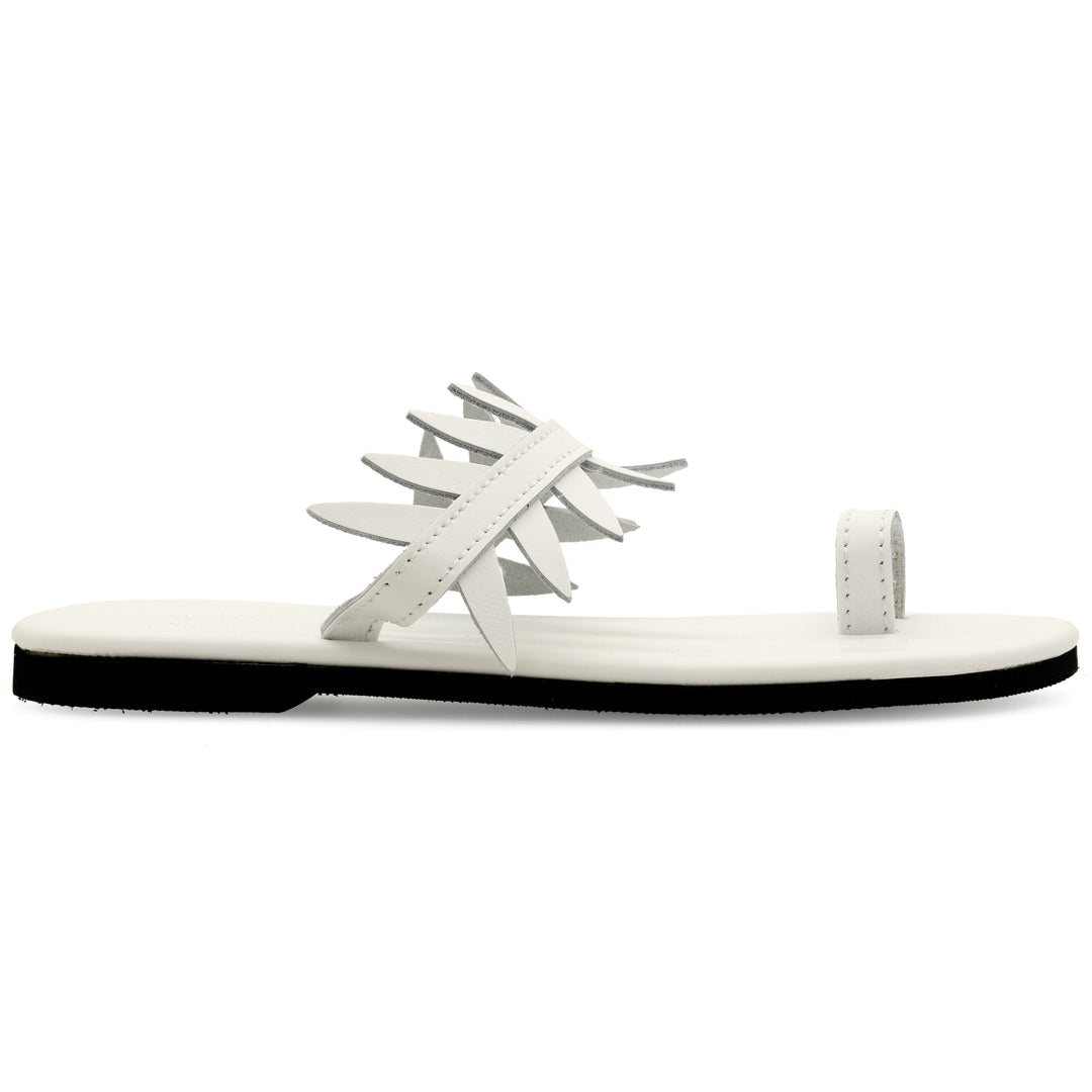 Sandal slippers with soft sole and olive leaves "Arsinoe"