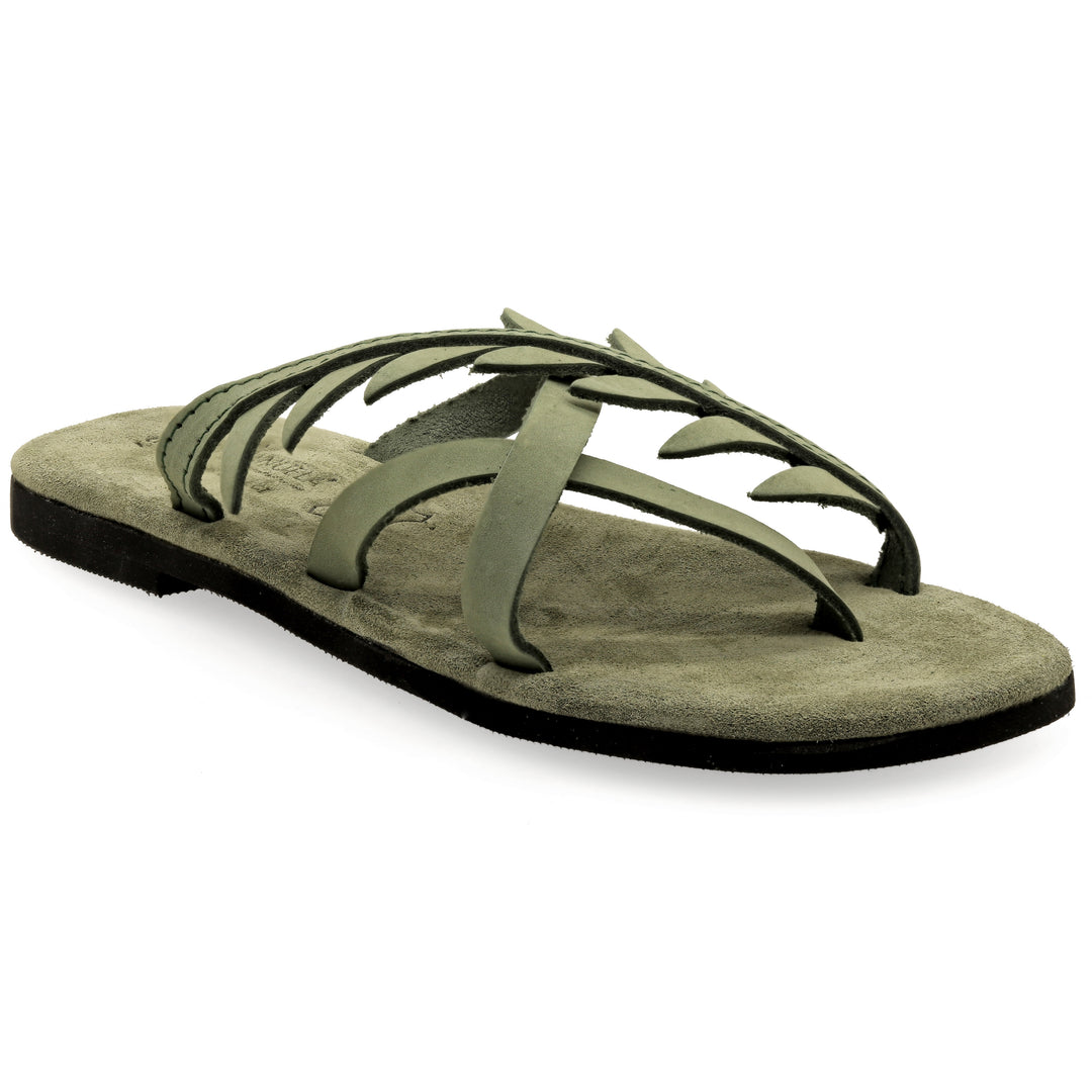 Sandal slippers with soft sole and olive leaves "Keróessa"