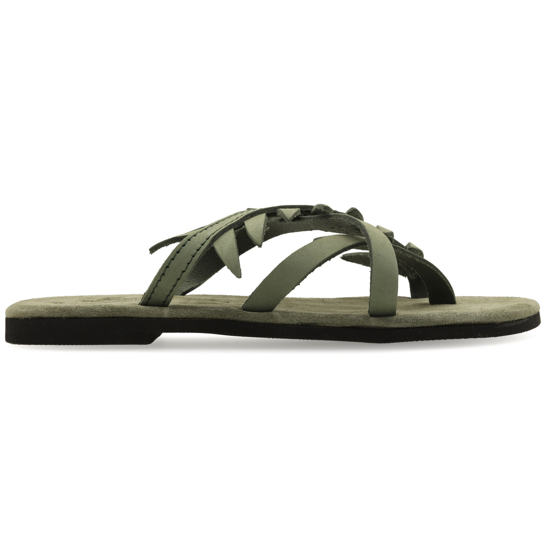 Sandal slippers with soft sole and olive leaves "Keróessa"