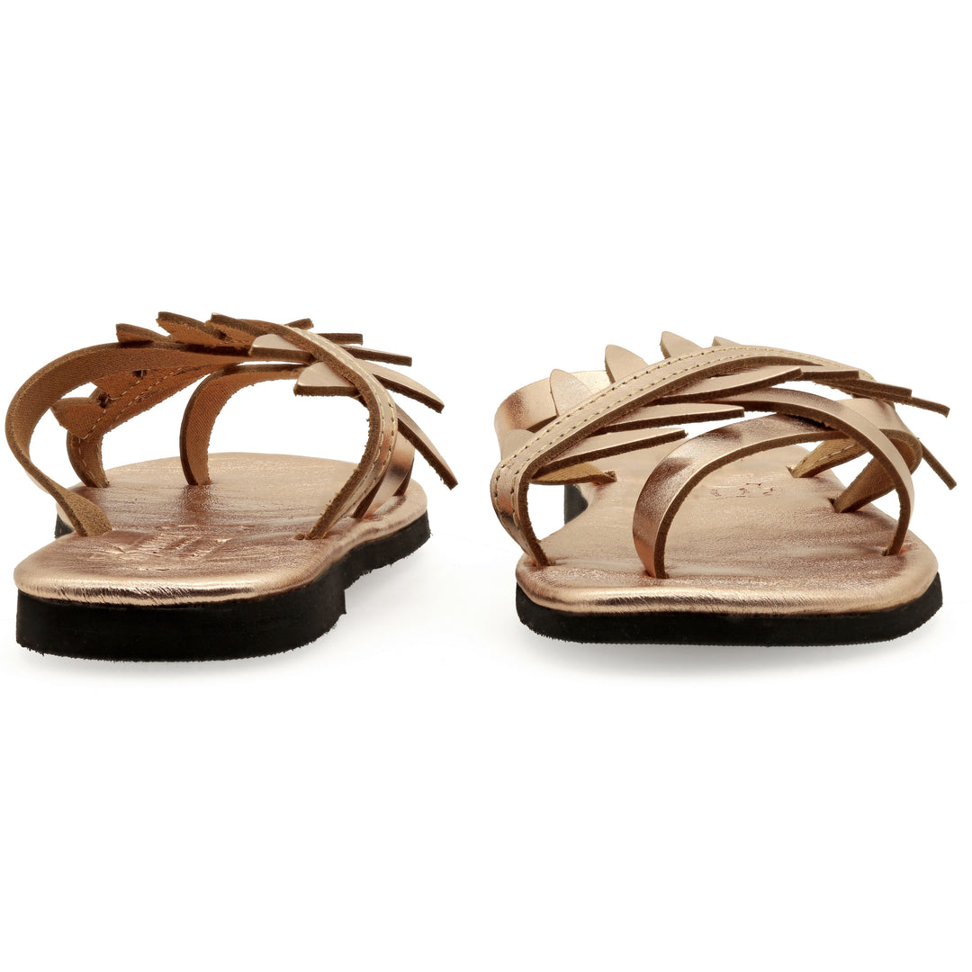 Sandal slippers with soft sole and olive leaves "Keróessa"
