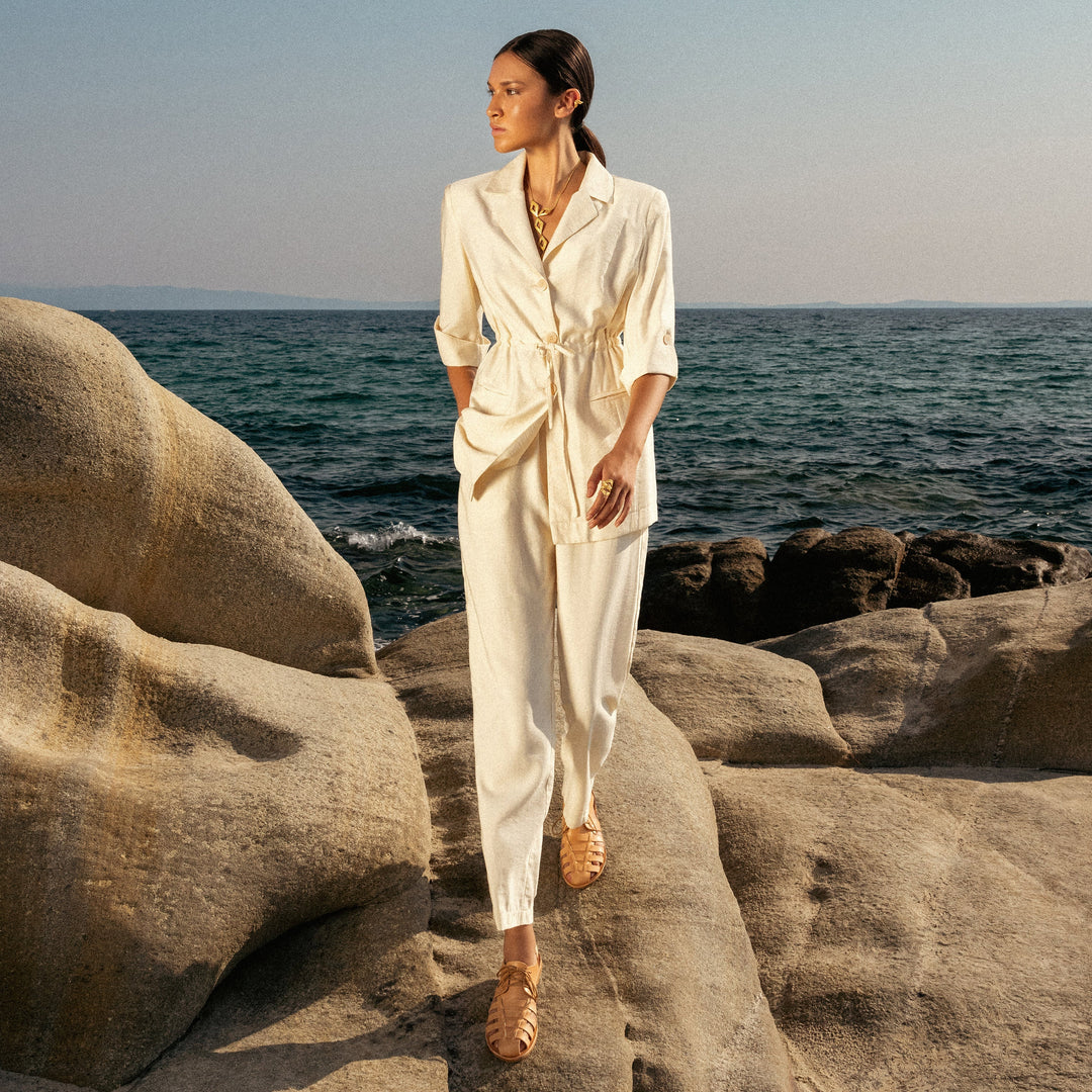 Dámské sandály se šňůrkami "Χάλκη"