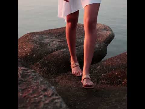 Sandal slippers with soft sole and embroidery "Orseida"