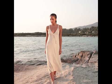 Sandals with soft sole and straps with olive leaves "Thera"