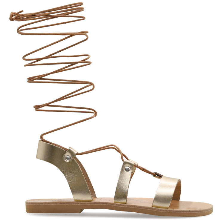 Calf High Tie up Gladiator Sandals "Nyx"