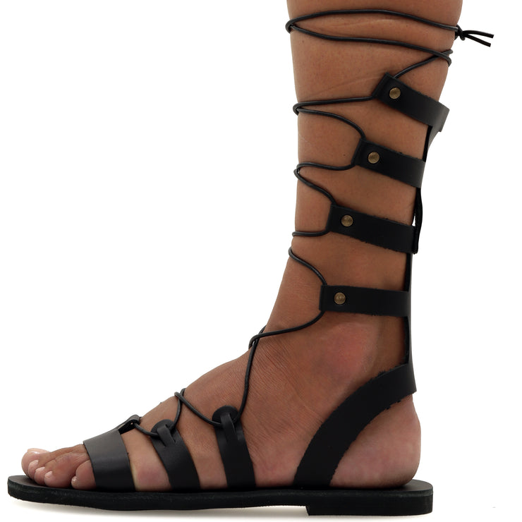Calf High Tie up Gladiator Sandals "Anastasia"