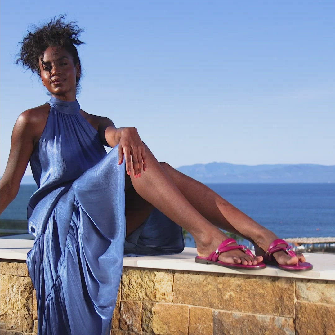 Flat sandals slippers with soft sole "Erato"