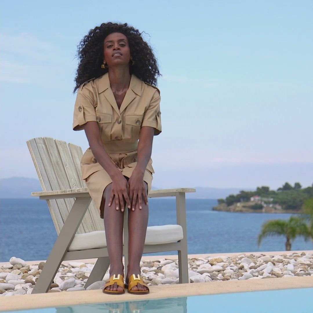 Flat sandals slippers with soft sole "Clytemnestra"