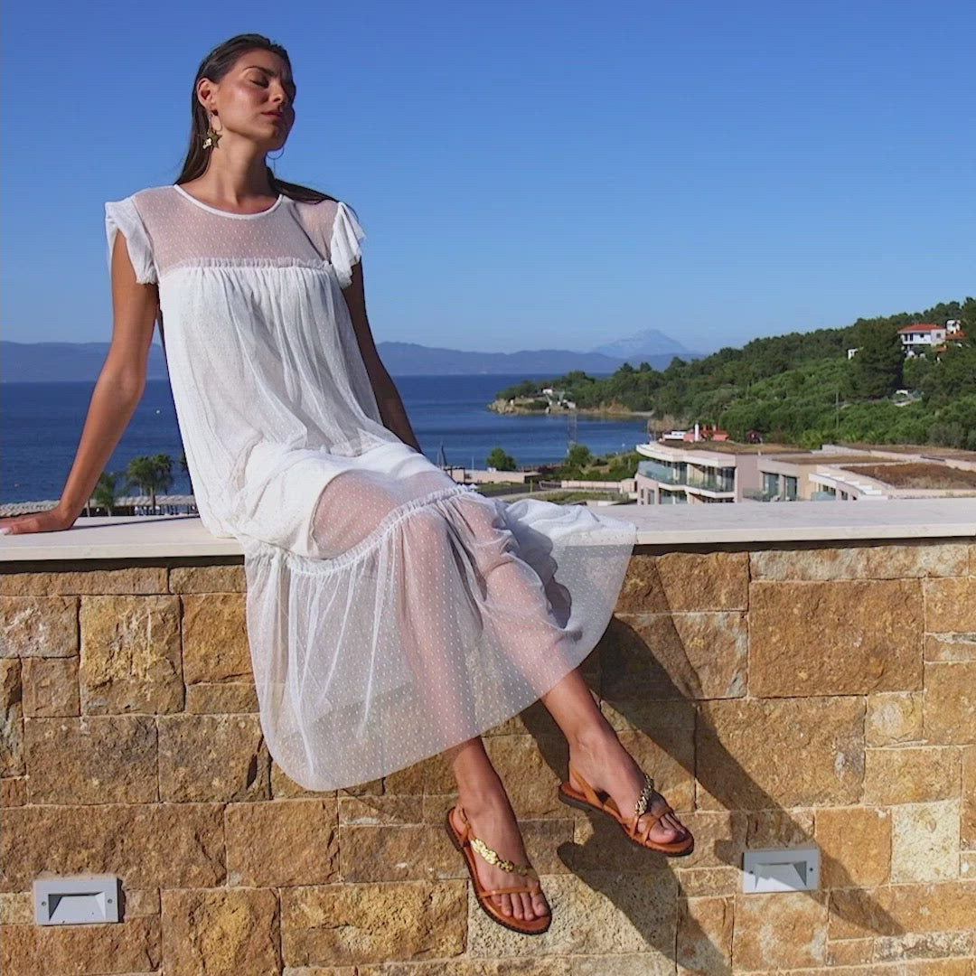 Flat sandals with soft sole "Alkmene"