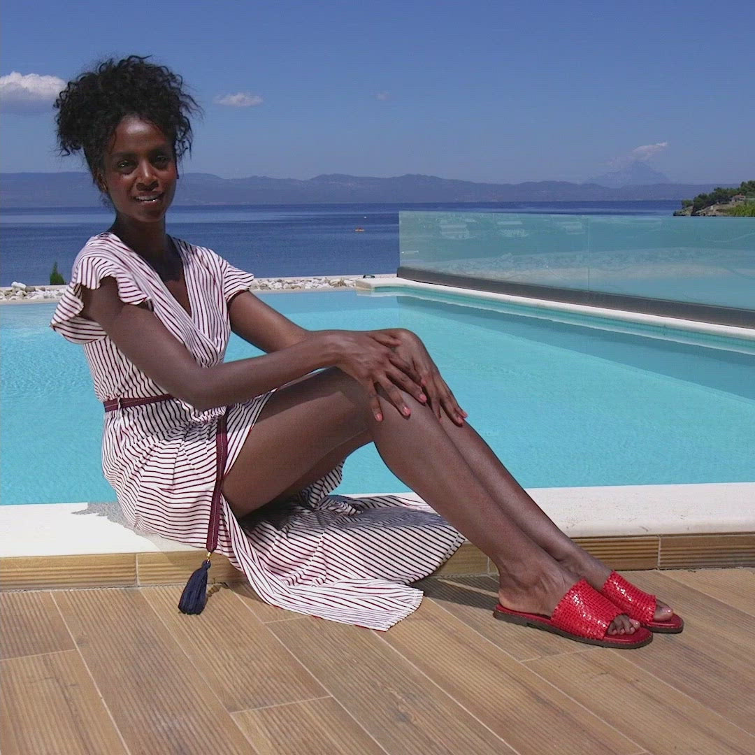 Flat sandals slippers with soft sole "Lida"