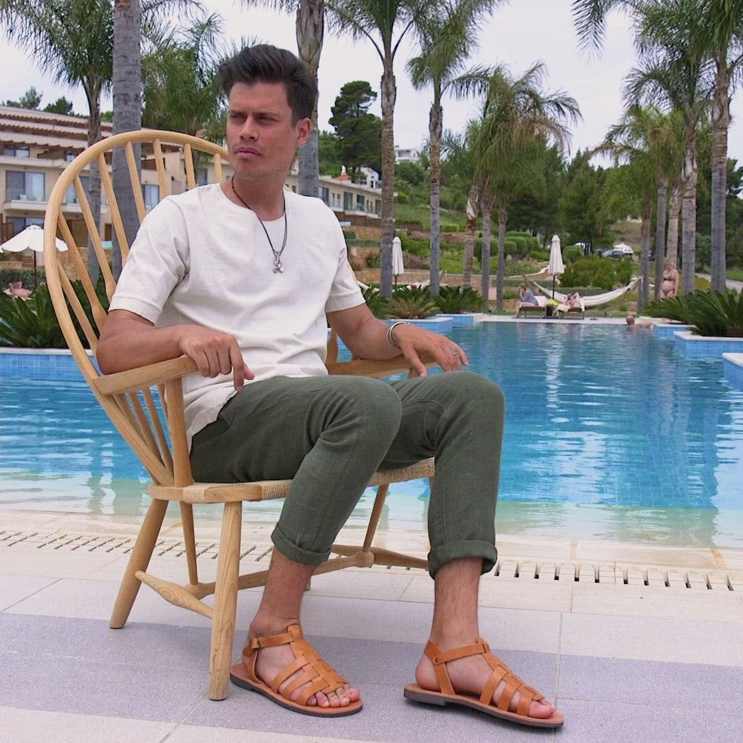 Pánské gladiátorské sandály "Διόνυσος"