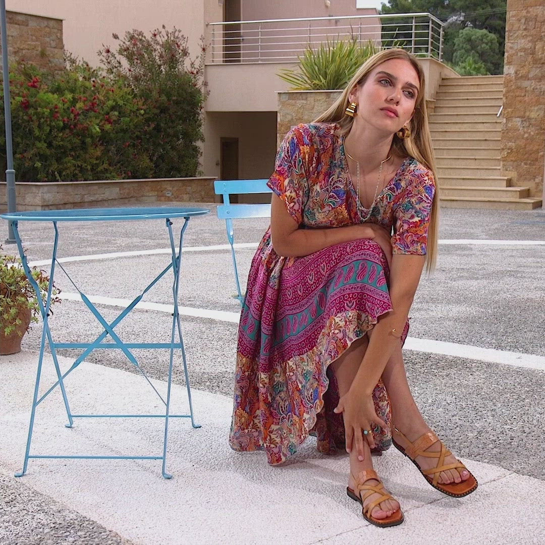 Flat sandals with soft sole "Antigone"