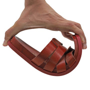 Emmanuela - handcrafted for you® Sandalen mit Klettverschluss & Fußgewölbestütze "Kalymnos" aus Schwarze leder