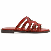 Emmanuela - handcrafted for you® Sandalen mit gepolsterter Fußbett "Iole" aus Rot leder