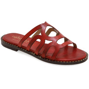 Emmanuela - handcrafted for you® Sandalen mit gepolsterter Fußbett "Iole" aus Rot leder