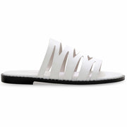 Emmanuela - handcrafted for you® Sandalen mit gepolsterter Fußbett "Ismene" aus Weiße leder
