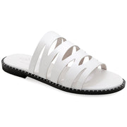 Emmanuela - handcrafted for you® Sandalen mit gepolsterter Fußbett "Ismene" aus Weiße leder