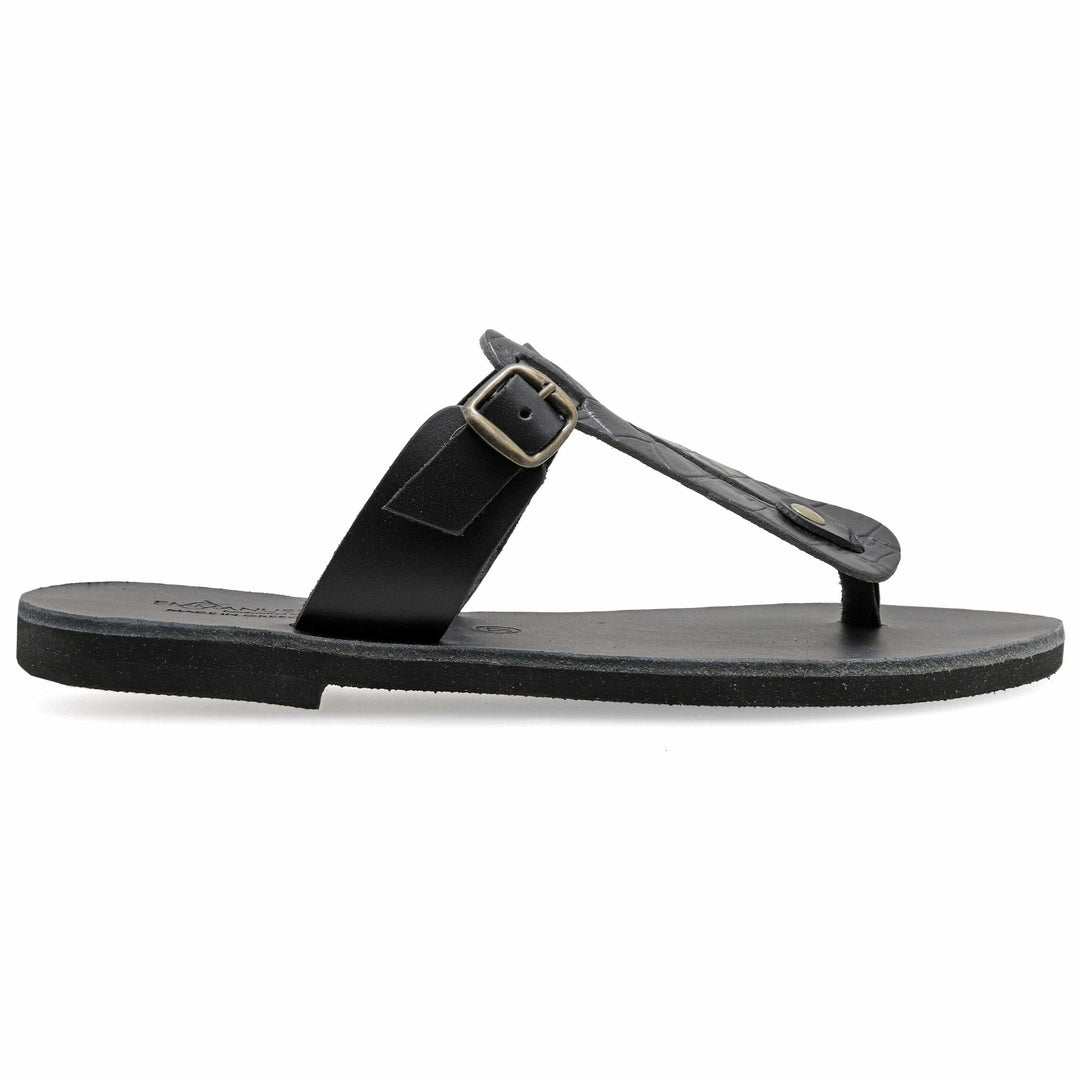 Δερμάτινα Σανδάλια παντόφλες λέοπαρντ "Ευτέρπη" - Ζέβρα - Emmanuela - handcrafted for you®