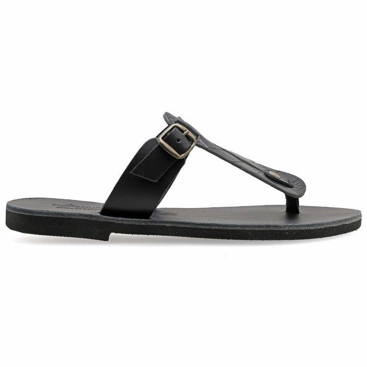 Δερμάτινα Σανδάλια παντόφλες λέοπαρντ "Ευτέρπη" - Ζέβρα - Emmanuela - handcrafted for you®