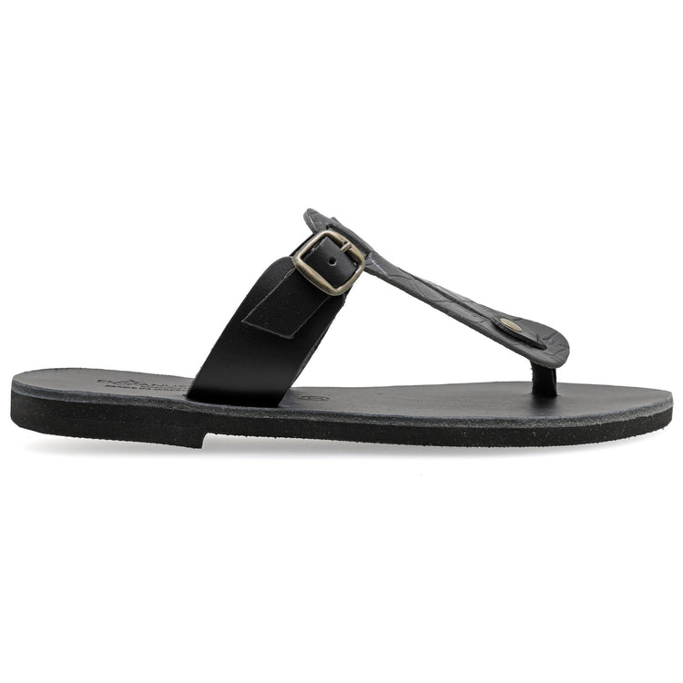 Δερμάτινα Σανδάλια παντόφλες ζέβρα "Ευτέρπη" - Λέοπαρντ - Emmanuela - handcrafted for you®