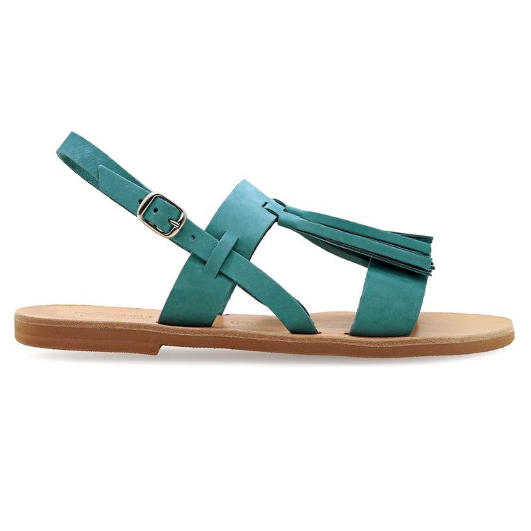 Emmanuela - handcrafted for you® Sandalen mit Schnallenriemen "Kallisto" aus Lila Wildleder leder