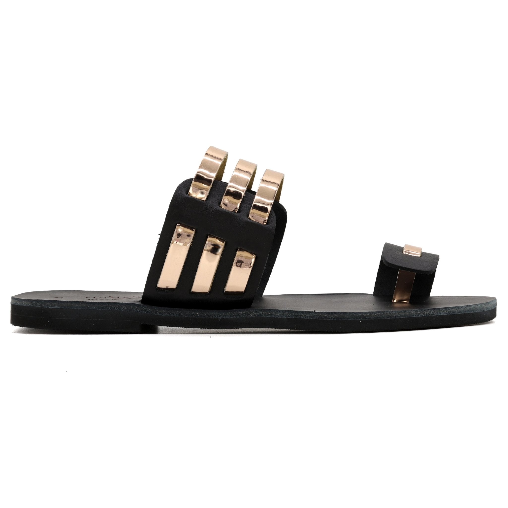 Emmanuela - handcrafted for you® Sandalen mit Zehenring "Hydra" aus Roségold leder