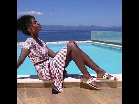 Sandal slippers with meanders "Antiparos"