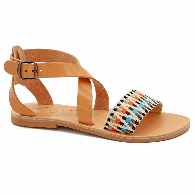 Buckle Strap Colorful Gladiator Sandals "Andromache"